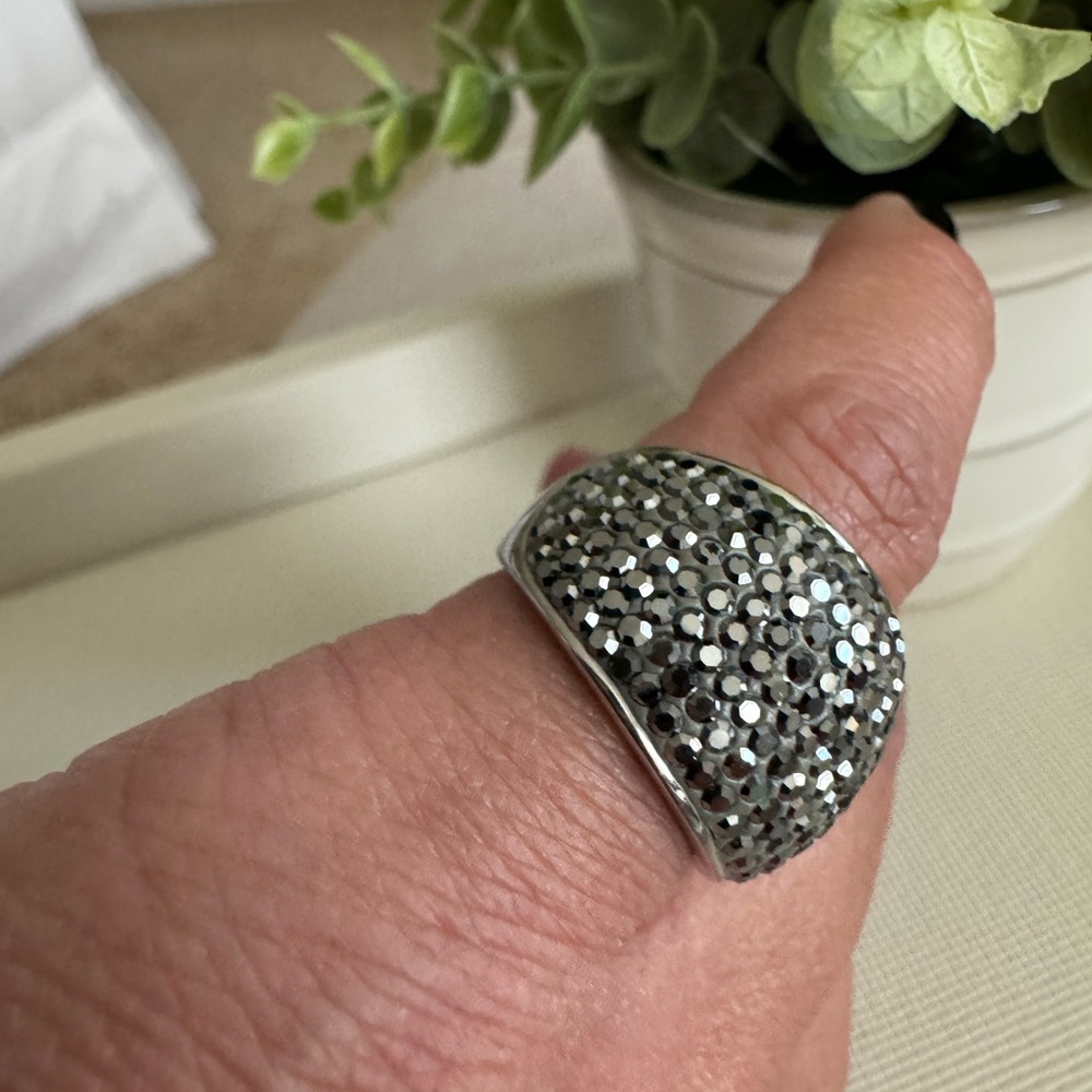 SS Silver Rhinestone Ring - Picture 2 of 3